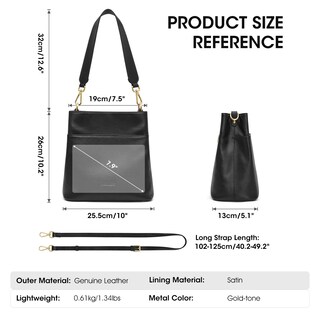 Foto 4 | Foto 4 | Bolso De Hombro Kattee De Piel Con Forma De Cubo Negro Para Mujer - Venta Internacional.