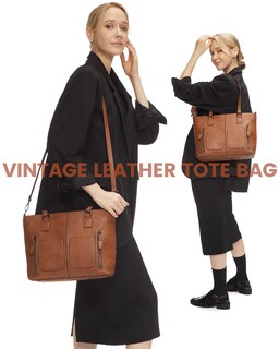 Foto 2 | Foto 2 | Bolso Lovevook Grande Vintage De Piel Sintética Marrón Para Mujer - Venta Internacional.