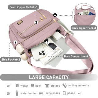 Foto 5 | Foto 5 | Bandolera Npbag Para Mujer Impermeable Violeta - Venta Internacional.