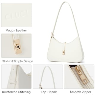 Foto 4 | Foto 4 | Bandolera Cluci Para Mujer De Piel Vegana Blanca - Venta Internacional.
