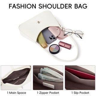 Foto 5 | Foto 5 | Bandolera Cluci Para Mujer De Piel Vegana Blanca - Venta Internacional.