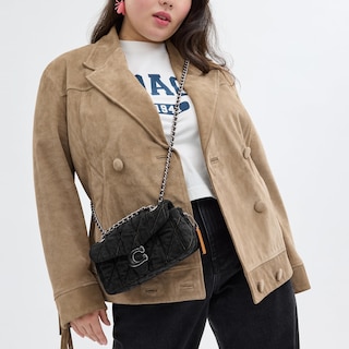 Foto 5 | Foto 5 | Bandolera Coach Tabby 20 En Denim Negro Y Piel - Venta Internacional.
