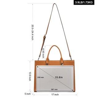 Foto 4 | Foto 4 | Maletín Cluci Leather Para Portátil De Mujer 15.6'' Marrón - Venta Internacional.