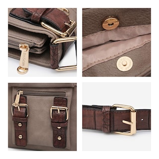 Foto 6 | Foto 6 | Bandolera Dasein Top De Piel Suave Con Cinturón Para Mujer - Venta Internacional.