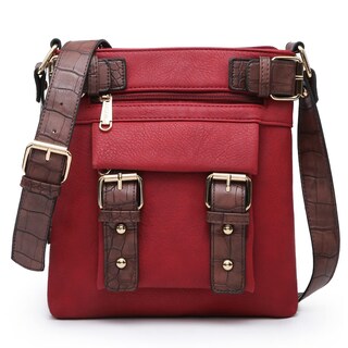 Foto 1 | Foto 1 | Bandolera Dasein Top Con Cinturón Para Mujer, Piel Suave, Color Rojo - Venta Internacional.