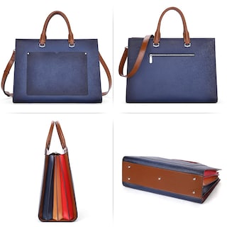 Foto 6 | Foto 6 | Maletín Cluci Leather Para Portátil De Mujer 15.6'' Azul - Venta Internacional.