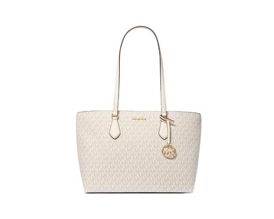 Foto 1 | Foto 1 | Bolsa Michael Kors Jet Set Large Signature Logo Tote Bag 35s4g6ht9b Color Blanco
