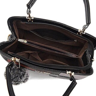 Foto 5 | Foto 5 | Bolso Huoguo De Piel Para Mujer  Color Negro A Juego - Venta Internacional.