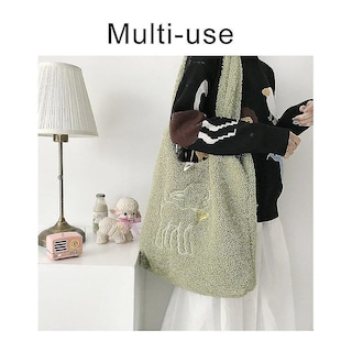 Foto 3 | Foto 3 | Bolso Huoguo De Felpa Otoñal Tela Cálida Verde Para Mujer - Venta Internacional.