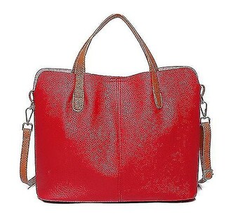 Foto 1 | Foto 1 | Bolso De Mano Huoguo Para Mujer Piel Suave Hombro Beige Y Blanco - Venta Internacional.