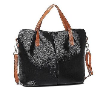 Foto 3 | Foto 3 | Bolso De Mano Huoguo Para Mujer Piel Suave Hombro Beige Y Blanco - Venta Internacional.