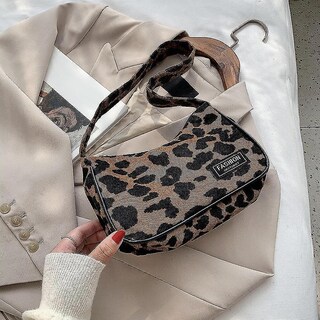 Foto 2 | Foto 2 | Bolsos De Hombro Estilo Vintage Leopardo De Lona Casual Para Mujer - Venta Internacional.