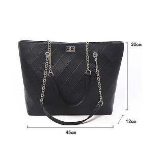 Foto 2 | Foto 2 | Bolsos De Hombro De Cuero Para Mujer Huoguo Negros 45 X 12 X 30 Cm - Venta Internacional.
