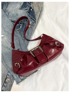Foto 4 | Foto 4 | Bolso Verdusa Y2k Monedero Goth Hebilla Punk Hobo Burgundy - Venta Internacional.