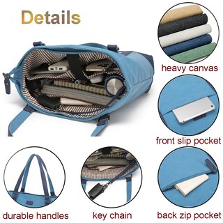 Foto 4 | Foto 4 | Bolsa Para Portátil Barsine Teacher Canvas Tote 15.6 - Venta Internacional.