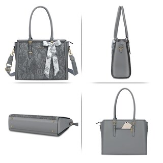 Foto 6 | Foto 6 | Bolsa Para Portátil Mosiso De Piel Sintética De 15.6 A 16 Pulgadas Para Mujer Gris - Venta Internacional.