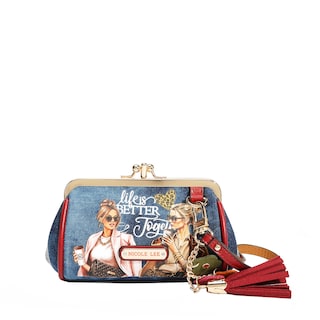 Foto 1 | Foto 1 | Monedero Nicole Lee De Mezclilla Con Broche Kisslock Ladiesnight