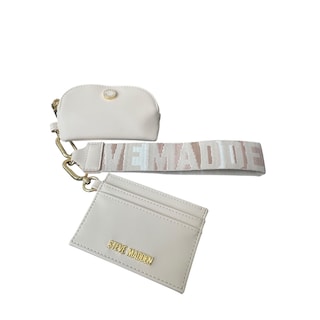 Foto 1 | Foto 1 | Monedero Unisex Steve Madden Con Tarjetero Y Muñequera Beige