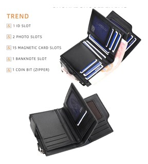 Foto 4 | Foto 4 | Juvenil Y Excelente Cartera, Lab.g Monedero De Dama,multifunción Azul Petróleo