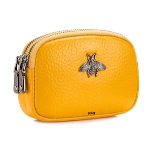 Foto 1 | Foto 1 | Monedero Belug Mujeres Tarjetas Cartera Cuero 2 Bolsillo Billetera Amarillo