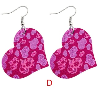 Foto 2 | Foto 2 | Pendientes Huoguo Con Estampado De Labios Rojos En Forma De Corazón Y Amor Para El Día De San Valent - Venta Internacional.