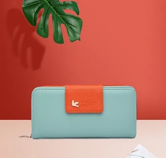 Foto 3 | Foto 3 | Cartera de Cuero Sintética Malubero color Verde/Anaranjado