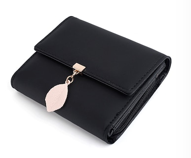 Foto 1 | Foto 1 | Cartera para Dama con Adorno de Hoja Negro