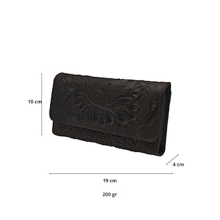 Foto 5 | Foto 5 | Cartera En Piel Vacuno Cincelada Fana Fanny Café