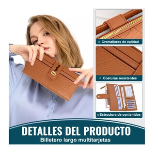 Foto 3 | Foto 3 | Cartera Larga Belug Marrón para Mujer
