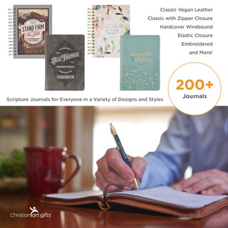 Foto 5 | Foto 5 | Cuero Vegano Journal Christian Art Gifts Be Strong Joshua 1:9 - Venta Internacional.