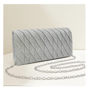 Foto 3 | Foto 3 | Bolsa De Mano De Noche Para Fiesta Elegante Con Cadena, Plata