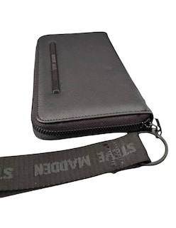 Foto 3 | Foto 3 | Cartera Steve Madden Negro Con Correa De Muñeca y Letras Grabadas