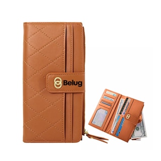 Foto 1 | Foto 1 | Cartera Larga De Cuero Para Mujer, Marrón Belug