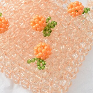 Foto 5 | Foto 5 | Venta Internacional - Bolso Mujer Transparente Naranja Refresco Chica Tejido Cristales