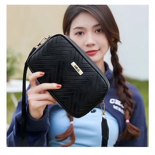 Foto 4 | Foto 4 | Bolso De Hombro Casual Con Diseño De Ondas Para Mujer Lab.g, Negro