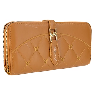 Foto 2 | Foto 2 | Cartera Para Dama Camel Cabra Sintetico Twice Doble Cierre Nueva Imagen