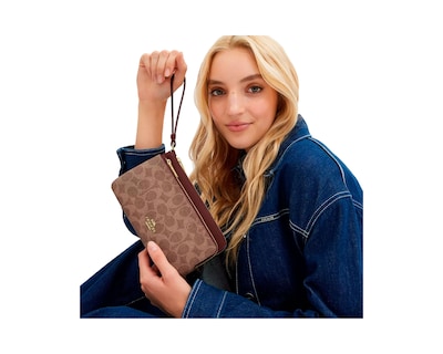 Foto 4 | Foto 4 | Cartera Coach Double Zip Wallet Signature Canvas Cx161 Color Café