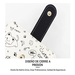 Foto 4 | Foto 4 | Cartera Pequeña Para Mujeres Diseño De Gato Belug, Rosa Beige
