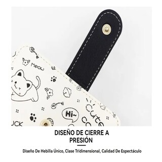 Foto 4 | Foto 4 | Cartera Pequeña Para Mujeres Diseño De Gato Belug, Rojo Anaranjado Gatos