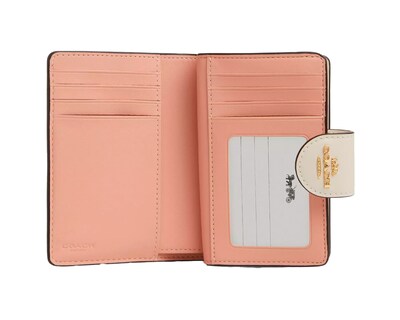 Foto 2 | Foto 2 | Cartera Coach Medium Corner Zip Wallet Signature Canvas Estampado Flores Car13 Color Beige