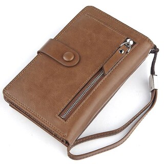 Foto 3 | Foto 3 | Cartera Huoguo Multifuncional De Longitud Media Gris Suave Con Correa - Venta Internacional.