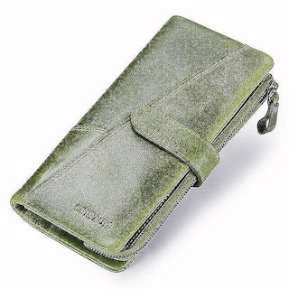 Foto 1 | Foto 1 | Monedero Tipo Cartera Huoguo De Piel Verde Para Mujer - Venta Internacional.
