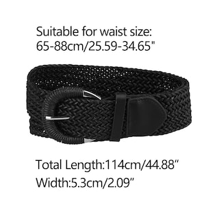 Foto 3 | Foto 3 | Cinturón Allegra K Woven Wide Trenzado Negro Para Mujer - Venta Internacional.