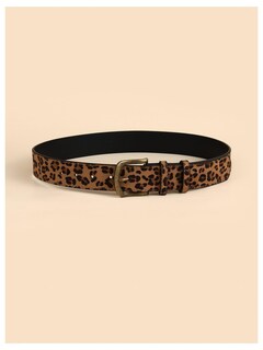 Foto 2 | Foto 2 | Cinturón Verdusa De Piel Sintética De Leopardo Para Mujer, Color Marrón - Venta Internacional.
