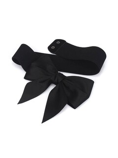 Foto 3 | Foto 3 | Cinturón Verdusa Con Lazo Ancho, Nudo, Elástico, Negro, Para Mujer - Venta Internacional.