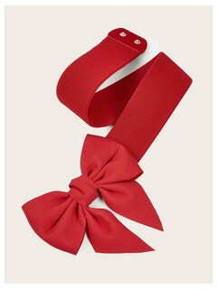 Foto 2 | Foto 2 | Cinturón Verdusa Con Lazo Ancho, Nudo, Elástico, Rojo Para Mujer - Venta Internacional.