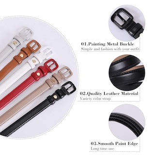 Foto 4 | Foto 4 | Cinturón Whippy Para Mujer, Ceñido De Piel Para Cintura, Color Negro/marrón - Venta Internacional.