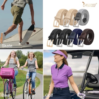 Foto 7 | Foto 7 | Cinturón Jasgood Para Mujer Y Hombre, Tejido Trenzado, Elástico Para Pantalones Y Jeans - Venta Internacional.