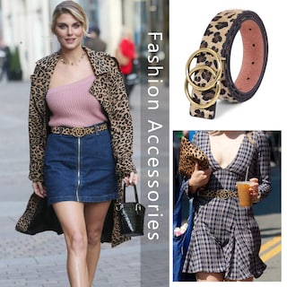 Foto 4 | Foto 4 | Cinturones De Piel Para Mujer Xzqtive Fashion Con Hebilla Dorada, Paquete De 3 - Venta Internacional.