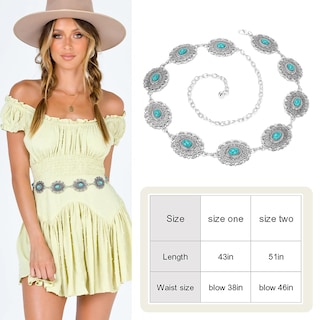 Foto 5 | Foto 5 | Cinturón De Cadena Xzqtive Para Mujer, Estilo Bohemio, Para Vestidos, Jeans - Venta Internacional.